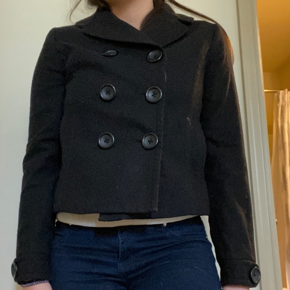 Banana Republic double breasted metal button coat - Picture 1 of 7